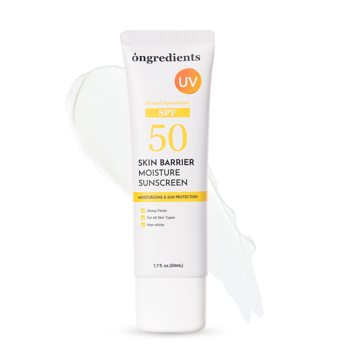 Ongredients Skin Barrier Moisture Sunscreen Broad Spectrum SPF 50 1.7 fl. Oz. / 50ml