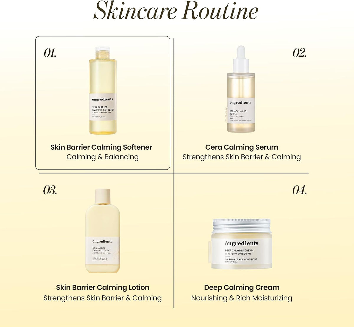 Ongredients Skin Barrier Calming Softener 250ml